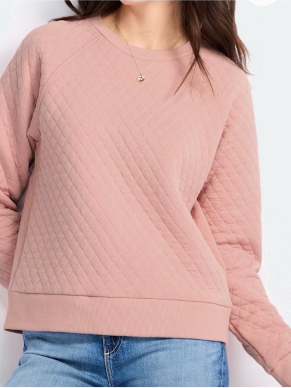 Women's Quilted Blush Crewneck Sweatshirt
